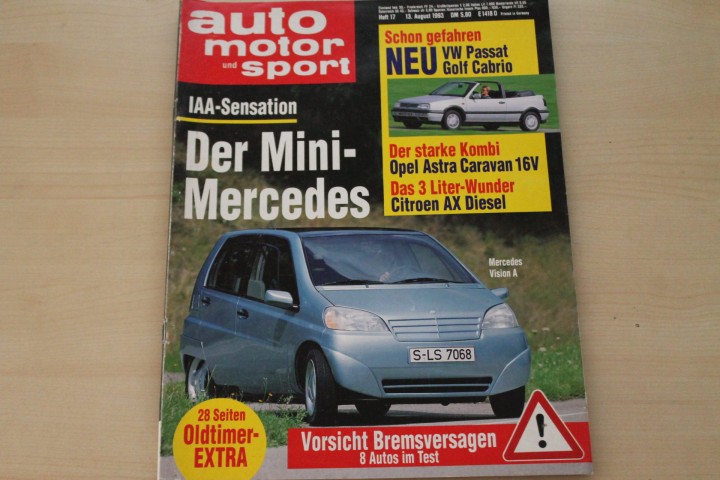 Deckblatt Auto Motor und Sport (17/1993)